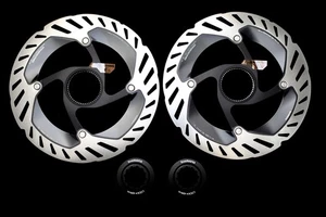 2 X Shimano RT-CL900 Ice Tech Centre Lock Disc Brake Rotor + Lockring 160mm-New - Picture 1 of 6