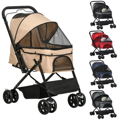 Hundebuggy Hundewagen Buggy für kleine Hunde und Katzen Pet Stroller Oxford - Bild 1 von 4