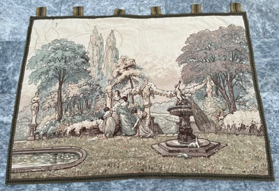 3x4 ft Antique French Goblin Medieval Tapestry Home Decorative Wall Hanging - Image 1 of 4