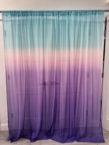 Juego de 2 paneles de diseño de cortinas de encaje con panel de ventana transparente multicolor de encaje - Imagen 1 de 9