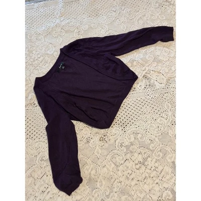 Cárdigan corto Express púrpura bolero encogido de hombros suéter tejido top niños Foto 1 de 4