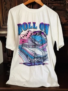 Shein Curve Women’s XS T SHIRT Roll On Down The Highway 50’s Car Dice NWOT - Picture 1 of 5