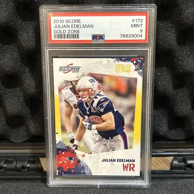 Julian Edelman 2010 Score RC Gold Zone SP /299 PSA 9 - Image 1 of 2