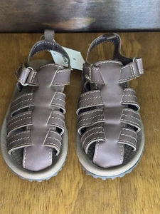 Oshkosh B'gosh Kids Brown Strappy Sandals Size 8 - Picture 1 of 5