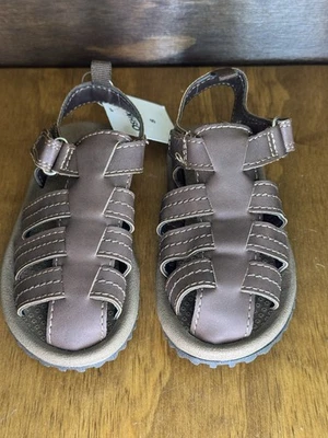 Sandalias Oshkosh B'gosh niños marrón con tiras talla 8 Foto 1 de 4