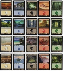 Core Set 2011 - 1x Complete 20 Card Basic Land Set - Near Mint - Bild 1 von 1