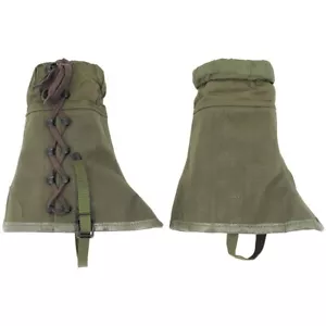 1 Paar Italienische Gamaschen Canvas Oliv WWII Syle neuwertig Armee Italien - Bild 1 von 2