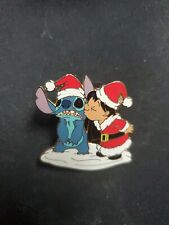 DISNEY PIN 2003 LILO KISSING STITCH WITH SANTA CLAUSE SUIT & HATS CHRISTMAS