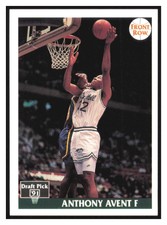 1991-92 Front Row Draft Pick Basketball Japanese Version Anthony Avent #9