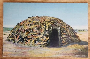 Postal para el hogar indio Navajo Hogan PC 1930 Curteich - Imagen 1 de 1