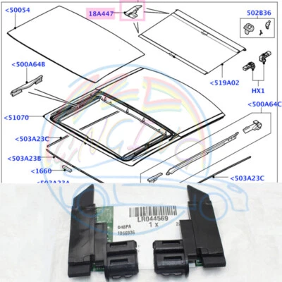 Tapas de techo corredizo 2 piezas para Land Rover Freelander 2 LR2 L359 2009-2015 Foto 1 de 4