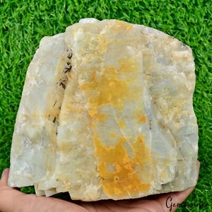 Gran espécimen de curación de cristal enorme áspero áspero de berilo de aguamarina cruda de 3,2 kilos sin cortar - Imagen 1 de 11