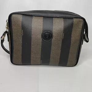 Fendi Vintage Pequín Coated Canvas Crossbody Bag - Picture 1 of 10