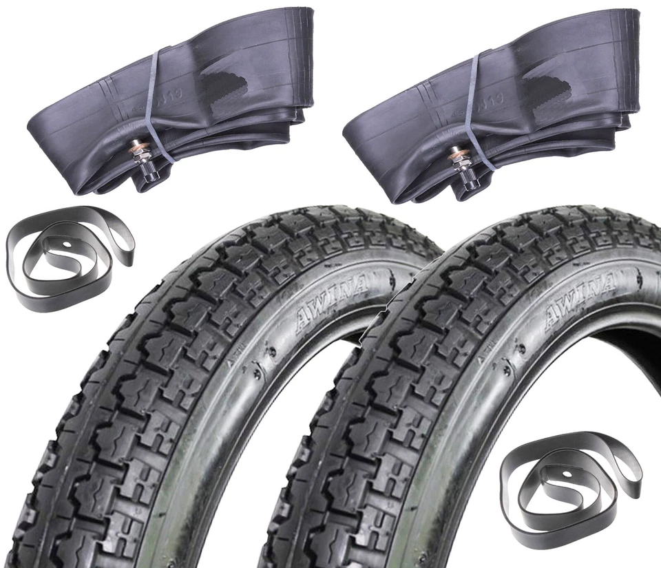 2x Reifen 17 x 2,75 17-2.75 Schlauch Mofa für Simson Zündapp Hercules Prima GT - Bild 1 von 4