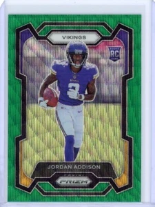 2023 Panini Prizm Jordan Addison Rookie Green Wave Parallel RC #368 - Picture 1 of 1