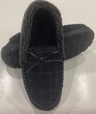 Zapatillas mocasín de espuma viscoelástica estilo moda interior exterior a cuadros talla EE. UU. 10 para hombre Foto 1 de 4