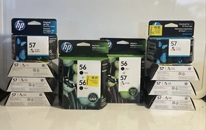 12x Genuine HP 56 57 Black Color Ink Cartridge for Officejet 4110 4215 6105 - Picture 1 of 5