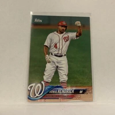 #83 Howie Kendrick Washington Nationals  Series 1 2018 Topps Baseball Card A1V - Image 1 of 2