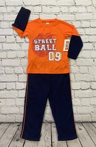 Fisher Price Boys Size 4T Outfit Orange/Blue ‘Street Ball’ 2 piece set - Picture 1 of 10
