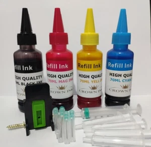 Refill Ink Kit for Canon Pixma Printer PG-540 & CL-541 Ink Cartridges MG3650S - Picture 1 of 1