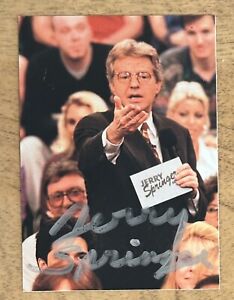 1998 Comic Images Promo Jerry Springer Show Signed Rookie Card AUTHENTIC AUTO