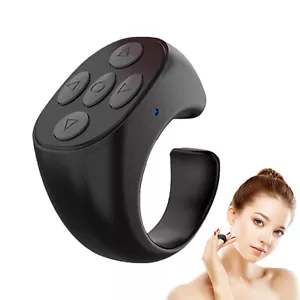 Bluetooth Ring Remote Control Fingertip Selfie Video Controller Automatic Turner - Picture 1 of 15