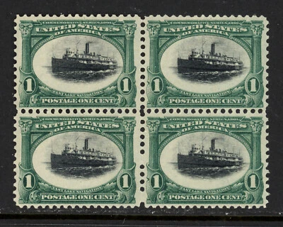 SCOTT 294 1901 1 CENT PAN AMERICAN EXPOSITION BLOCK OF 4 MNH OG VF CAT $170 - Image 1 of 2