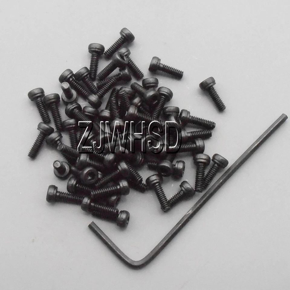 50pcs M2 x 6 Allen Hex Socket Cap Head Screw Ultra Hard Alloy Steel Bolt + Key - Image 1 of 1