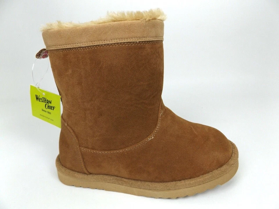 ¡NUEVO! Western Chief Niñas Moda Medio Acogedora Bota Makena Cacahuete Talla 1.0 K EE. UU. Niñas Foto 1 de 4