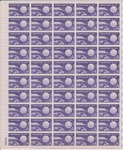 1173 Communications for Peace Mint Stamp Sheet of 50 - Picture 1 of 2