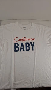 T-Shirt "California Baby" weiß Large - Bild 1 von 3