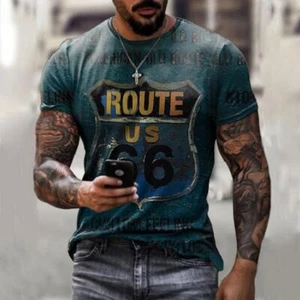Men’s summer Retro Short Sleeve t-shirts - Picture 1 of 20