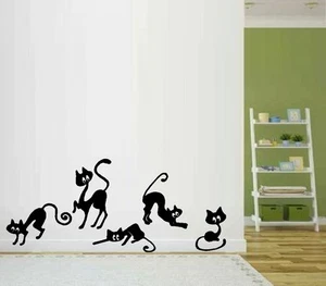 Calcomanías de pared o ventana para gatos que juegan (5) ~ - Imagen 1 de 3