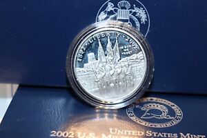 2002 W US Military Academy West Point Commem Proof Silver $1 -Box/COA