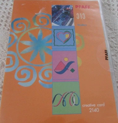 Tarjeta/estuche/folleto diseño creativo PFAFF 2140/44/70 MODERNO #313 nuevo sellado Foto 1 de 4