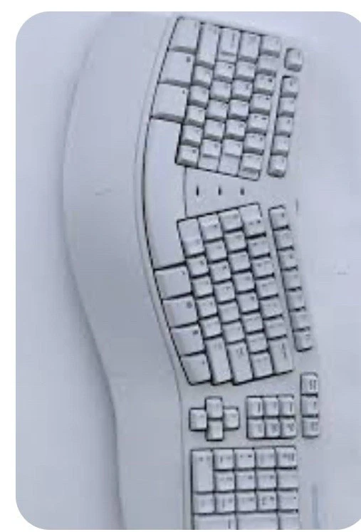 Microsoft X03-51764 Natural Elite Wired PS/2 White Ergonomic Keyboard - Image 1 of 1