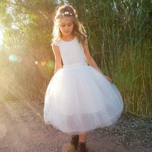 1 pieza Niños Tutú Falda Hueso Conjunto Vestido Soporte (Blanco) Alforja Corta - Imagen 1 de 12
