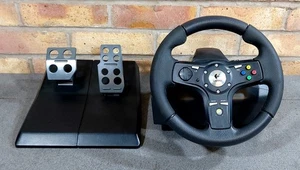 Logitech DriveFX Racing Wheel & Pedals For Xbox 360/PC - Force Feedback (E) - Picture 1 of 8