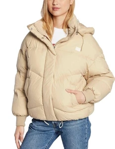 Levis Giacca Donna Piumino Cappuccio Giubbotto Invernale BUBBLE PUFFER GRANOLA Beige, S - Foto 1 di 6