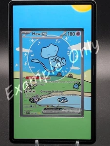 Pokemon Extended Art Inserts for RAW cards with BLK Case- Mew EX (Bubble Mew) - Picture 1 of 2