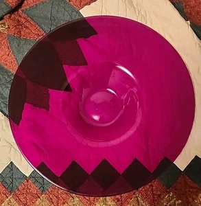 Blenko Hand Blown Glass Large Bowl in Red Artists Signed 17.5 Inches - Picture 1 of 5