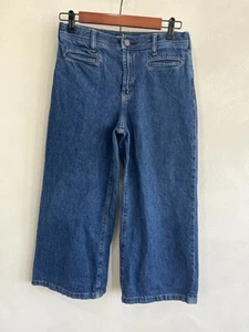 GAP Big Girl’s High Rise Stride Ankle Crop Wide Leg Cropped jeans 12 Plus - Picture 1 of 4