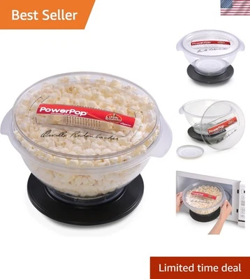 Innovadora máquina de palomitas de maíz para microondas PowerPop - Disfruta de sabor sin aceite o mantecoso Foto 1 de 4