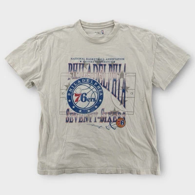 Abercrombie & Fitch NBA T-Shirt Mens XXL Philadelphia 76ers Graphic Double Sided - Image 1 of 4
