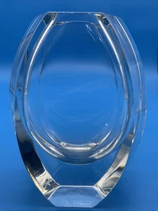 Baccarat Crystal Neptune Vase Hexagon Shape 8 1/2" Tall by 6" By 2 3/4" - Picture 1 of 14