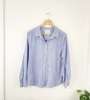 Lucky Brand L Blue White Striped Long Sleeve Blouse Top Mens Large - Image 1 of 4