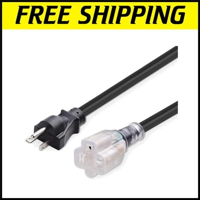 20 Amp 8FT Indoor/Outdoor Extension Cord - UL Certified, Heavy Duty Copper Wire - Image 1 of 4
