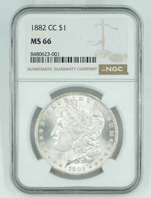 1882-CC NGC MS66 Morgan Silver Dollar Great Luster - Image 1 of 3