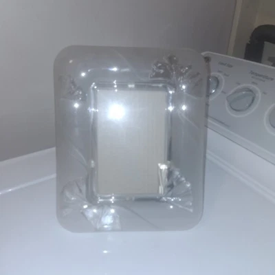 Vintage Mikasa Frosted Glass Floral 4"x6" Photo Picture Frame Germany  - Image 1 of 4