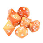 7 Piece Burnt Orange/Brown Dice Set D4-D20 Children Family BoardGames Polyhedron